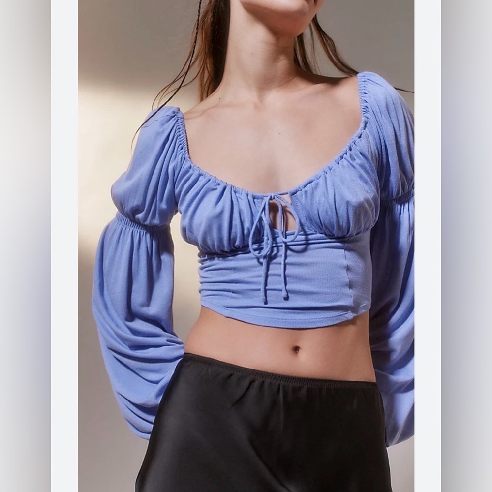 UO Elowen Puff Sleeve Top SZ Large